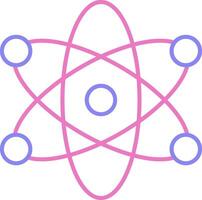Atom Linear Two Colour Icon vector