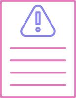 Acceptable Risk Linear Two Colour Icon vector