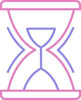 Hourglass Linear Two Colour Icon vector