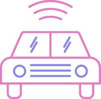 Autonomous Car Linear Two Colour Icon vector