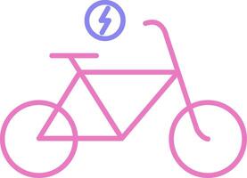 Electric Bicycle Linear Two Colour Icon vector