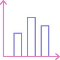 predicción lineal dos color icono vector