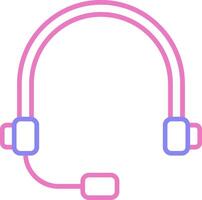 Headset Linear Two Colour Icon vector
