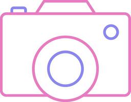 Digital Camera Linear Two Colour Icon vector