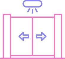 Sliding Door Linear Two Colour Icon vector