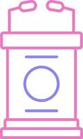 Lectern Linear Two Colour Icon vector