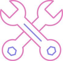 Wrench Linear Two Colour Icon vector
