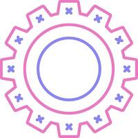 Cogwheel Linear Two Colour Icon vector