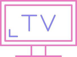 Tv Linear Two Colour Icon vector