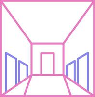 Hallway Linear Two Colour Icon vector