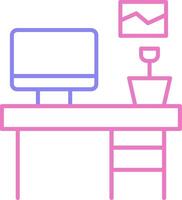 Workbench Linear Two Colour Icon vector