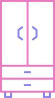 Cupboard Linear Two Colour Icon vector