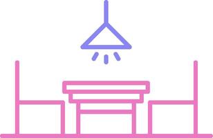 Kitchen Table Linear Two Colour Icon vector
