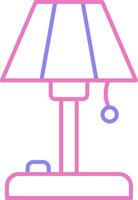 piso lámpara lineal dos color icono vector
