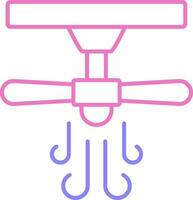 Ceiling Fan Linear Two Colour Icon vector