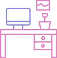 Workplace Linear Two Colour Icon vector