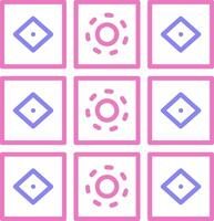 Tiles Linear Two Colour Icon vector
