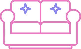 Couch Linear Two Colour Icon vector