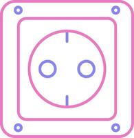 Socket Linear Two Colour Icon vector