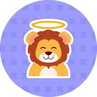 Angel Flat Sticker Icon vector