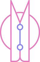 Clothes Peg Linear Two Colour Icon vector