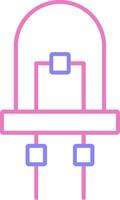 Diode Linear Two Colour Icon vector