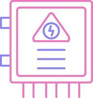 Fuse Box Linear Two Colour Icon vector