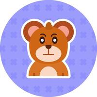 Embarrassed Flat Sticker Icon vector