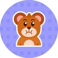 Sickness Flat Sticker Icon vector