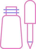 Eyeliner Linear Two Colour Icon vector