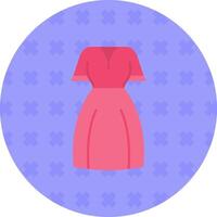 Women dress Flat Sticker Icon vector