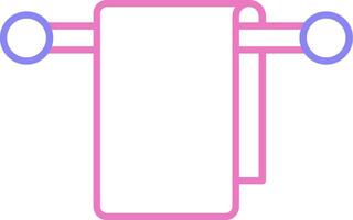 Towel Hanger Linear Two Colour Icon vector