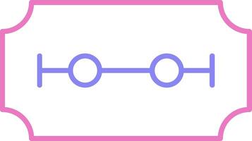 Razor Blade Linear Two Colour Icon vector