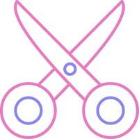 Scissors Linear Two Colour Icon vector