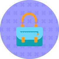 Handbag Flat Sticker Icon vector