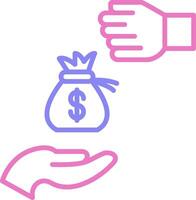 Bribery Linear Two Colour Icon vector