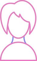 Woman Linear Two Colour Icon vector