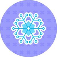 Snowflake Flat Sticker Icon vector