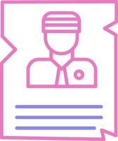Wanted Linear Two Colour Icon vector