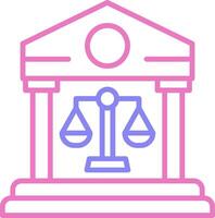 Court Linear Two Colour Icon vector