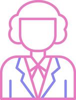 Judge Linear Two Colour Icon vector