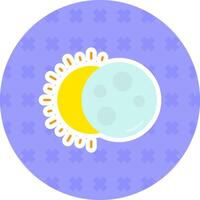 eclipse plano pegatina icono vector