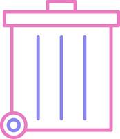 Refuse Linear Two Colour Icon vector