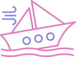 Shipwreck Linear Two Colour Icon vector