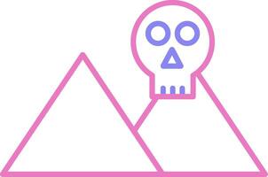 Skull Island Linear Two Colour Icon vector