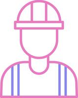 Engineer Linear Two Colour Icon vector