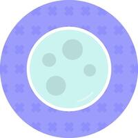 Moon Flat Sticker Icon vector