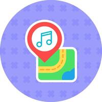 Concert Flat Sticker Icon vector