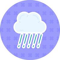 Rain Flat Sticker Icon vector