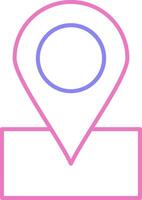 Map Linear Two Colour Icon vector